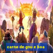 carne de gnu e boa