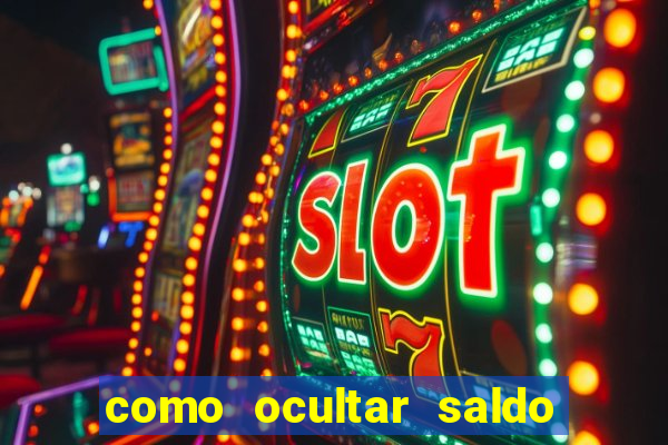 como ocultar saldo na betfair